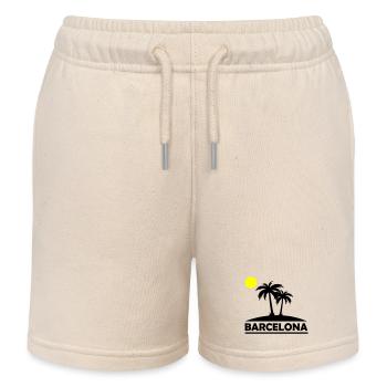 Plage de Barcelone - Short de jogging enfant bio Stanley/Stella - écru doux - Devant