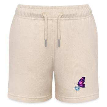 Soul of Earth – Blue Butterfly Heart - Kinder Organic Joggingshorts Mini Bolter von Stanley/Stella - Natur - Vorne