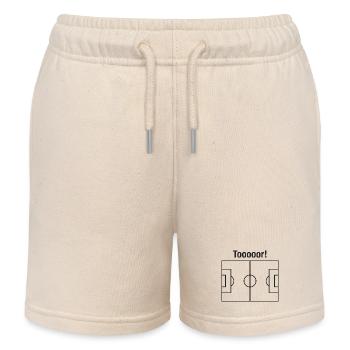 Das Motiv, das JEDEN Fußballfan glücklich - Kinder Organic Joggingshorts Mini Bolter von Stanley/Stella - Natur - Vorne