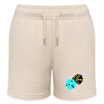Neon Cube Playroom - Kids Organic Sweat Shorts by Stanley/Stella - soft Ecru - Front