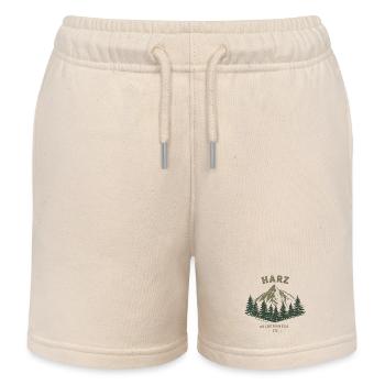 Harz Wilderness Co. | Vintage Mountain - Kids Organic Sweat Shorts by Stanley/Stella - soft Ecru - Front