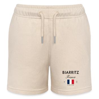 Biarritz Frankreich Koordinaten Reise Souvenir - Kinder Organic Joggingshorts Mini Bolter von Stanley/Stella - Natur - Vorne