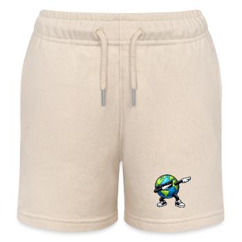 Dabbing Erde - Kinder Organic Joggingshorts Mini Bolter von Stanley/Stella - Natur - Vorne