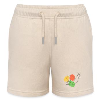 Abstract interpretation of the garden snail - Kids Organic Sweat Shorts by Stanley/Stella - soft Ecru - Front