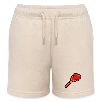 Bengal Fire Pyro Smoke Icon - Kids Organic Sweat Shorts by Stanley/Stella - soft Ecru - Front