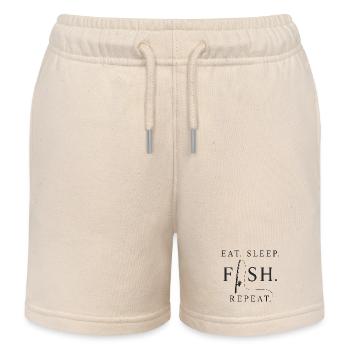 Iss Schlaffische Wiederholung - Kinder Organic Joggingshorts Mini Bolter von Stanley/Stella - Natur - Vorne