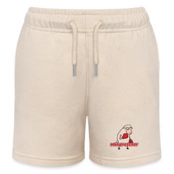 Boxendes Schaf mit Mähdrescher-Punch - Kinder Organic Joggingshorts Mini Bolter von Stanley/Stella - Natur - Vorne