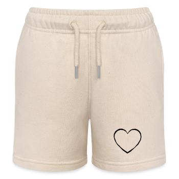 Coeur - Short de jogging enfant bio Stanley/Stella - écru doux - Devant