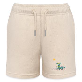 Frühling auf der Blumenwiese - Kinder Organic Joggingshorts Mini Bolter von Stanley/Stella - Natur - Vorne