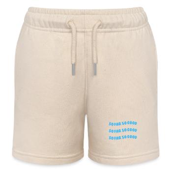 so far so good ight blue - Kids Organic Sweat Shorts by Stanley/Stella - soft Ecru - Front