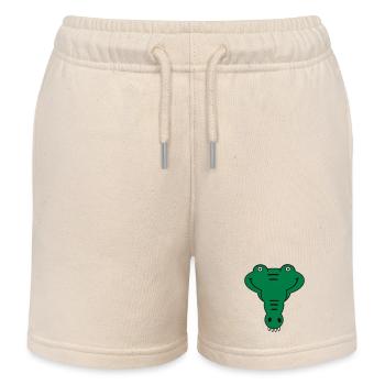 alligator - Kids Organic Sweat Shorts by Stanley/Stella - soft Ecru - Front