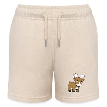 Ziege freundlich lieb - Kinder Organic Joggingshorts Mini Bolter von Stanley/Stella - Natur - Vorne