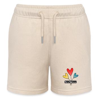 MERCI. MERCI MAÎTRESSE. CADEAU MAÎTRESSE. VACANCES - Short de jogging enfant bio Stanley/Stella - écru doux - Devant