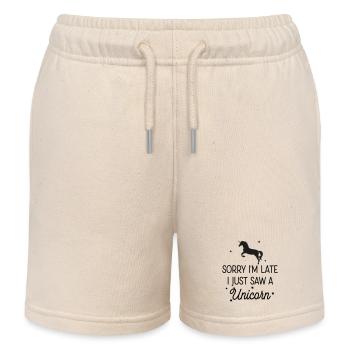 Einhorn - Kinder Organic Joggingshorts Mini Bolter von Stanley/Stella - Natur - Vorne