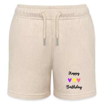 JAHRESTAG. ALLES GUTE ZUM GEBURTSTAG!. ALLES GUTE ZUM GEBURTSTAG!. - Kinder Organic Joggingshorts Mini Bolter von Stanley/Stella - Natur - Vorne