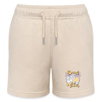 Beach Vibes Tropical Strand Palmen Wellen Retro - Kinder Organic Joggingshorts Mini Bolter von Stanley/Stella - Natur - Vorne