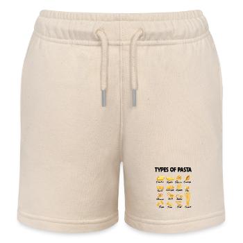 Types Of Pasta From A To Z, Pasta Breeds List 2024 - Kids Organic Sweat Shorts by Stanley/Stella - soft Ecru - Front
