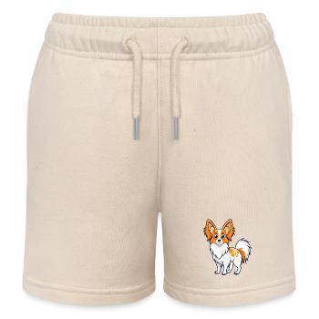Alerte Papillon Art Numérique - Short de jogging enfant bio Stanley/Stella - écru doux - Devant