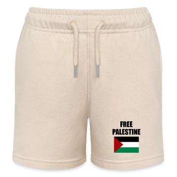 Palestine libre - Short de jogging enfant bio Stanley/Stella - écru doux - Devant