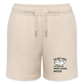 Lazy Cat - Kids Organic Sweat Shorts by Stanley/Stella - soft Ecru - Front