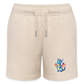 Drache Wasserfarben - Kinder Organic Joggingshorts Mini Bolter von Stanley/Stella - Natur - Vorne