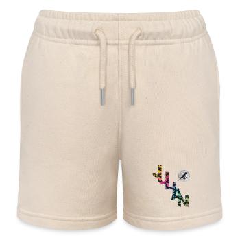 JULIAN - Schöner Jungen Name mit Dinosaurier - Kinder Organic Joggingshorts Mini Bolter von Stanley/Stella - Natur - Vorne