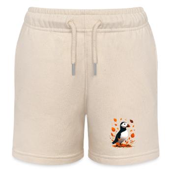 Papageitaucher im Herbst - Kinder Organic Joggingshorts Mini Bolter von Stanley/Stella - Natur - Vorne
