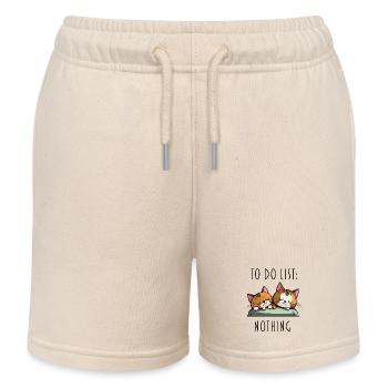 To do list nothing - Kids Organic Sweat Shorts by Stanley/Stella - soft Ecru - Front