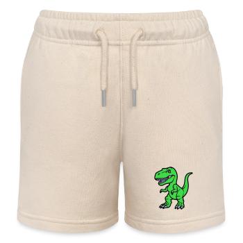 T Rex Comic - Kinder Organic Joggingshorts Mini Bolter von Stanley/Stella - Natur - Vorne
