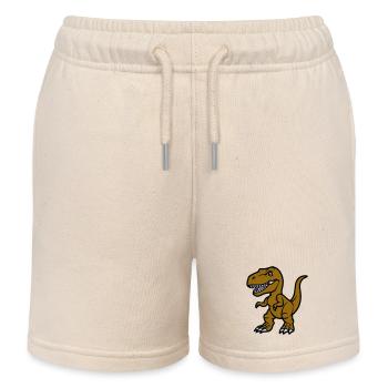 T Rex Comic - Kinder Organic Joggingshorts Mini Bolter von Stanley/Stella - Natur - Vorne