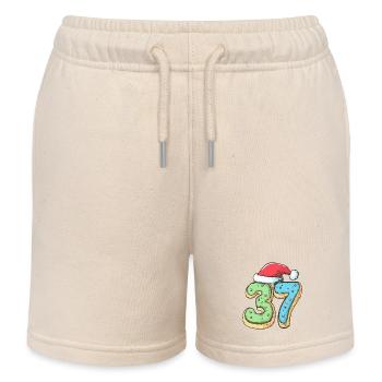 37 Zahl Weihnachten Keks - Kinder Organic Joggingshorts Mini Bolter von Stanley/Stella - Natur - Vorne