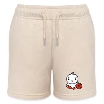 oiseau basket-ball jouer amusant ballon sports dribble - Short de jogging enfant bio Stanley/Stella - écru doux - Devant
