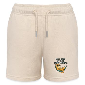 Katze Hängematte Spirit Animal - Kinder Organic Joggingshorts Mini Bolter von Stanley/Stella - Natur - Vorne