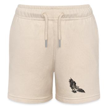 Hibou hibou hibou nocturne - Short de jogging enfant bio Stanley/Stella - écru doux - Devant
