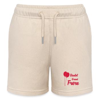 Bientôt Grand Frère - Bébé - Naissance - Frere - Short de jogging enfant bio Stanley/Stella - écru doux - Devant