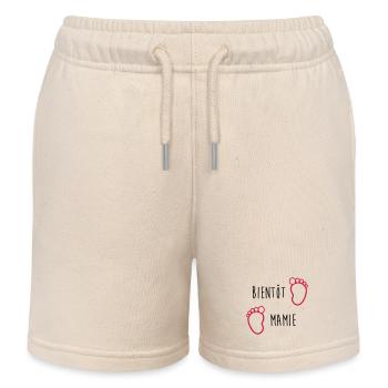 Bientôt Mamie - Mamy - Naissance - Bébé - Enfant - Short de jogging enfant bio Stanley/Stella - écru doux - Devant