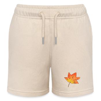 Feuille d’automne feuille d’érable - Short de jogging enfant bio Stanley/Stella - écru doux - Devant