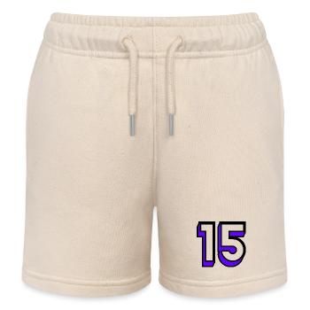 15. 15 YEARS. 15th ANNIVERSARY. BIRTHDAY 15 YEARS. - Kids Organic Sweat Shorts by Stanley/Stella - soft Ecru - Front