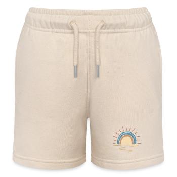 Pastellfarbener Sonnenaufgangsbogen - Kinder Organic Joggingshorts Mini Bolter von Stanley/Stella - Natur - Vorne