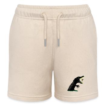 Krokodil Ich Hab Dich Zum Fressen Gern - Kinder Organic Joggingshorts Mini Bolter von Stanley/Stella - Natur - Vorne