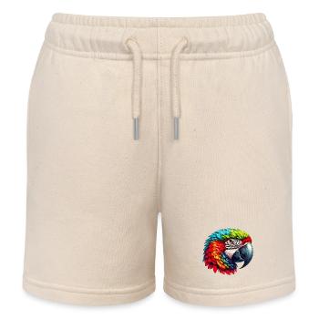 Parrot - Kids Organic Sweat Shorts by Stanley/Stella - soft Ecru - Front