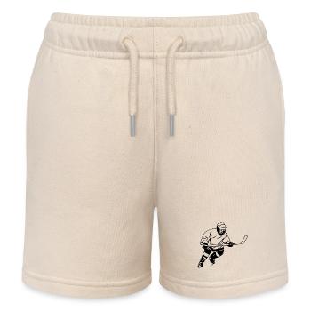 Eishockey Artwork - Kinder Organic Joggingshorts Mini Bolter von Stanley/Stella - Natur - Vorne