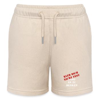 kleb dich nicht fest fang an zu denken - Kinder Organic Joggingshorts Mini Bolter von Stanley/Stella - Natur - Vorne