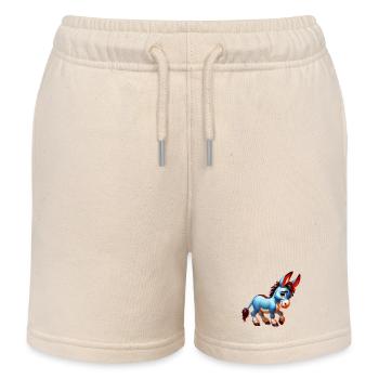 Esel-Maultier - Kinder Organic Joggingshorts Mini Bolter von Stanley/Stella - Natur - Vorne