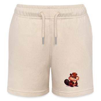 Castor - Short de jogging enfant bio Stanley/Stella - écru doux - Devant