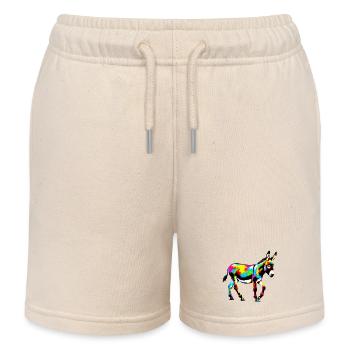 Esel-Maultier - Kinder Organic Joggingshorts Mini Bolter von Stanley/Stella - Natur - Vorne