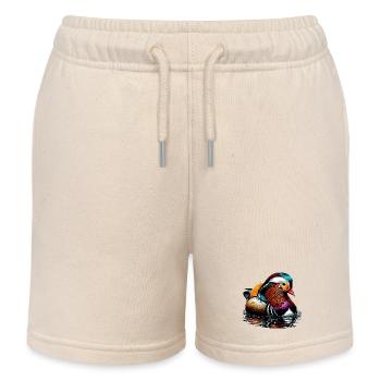 Canard mandarin - Short de jogging enfant bio Stanley/Stella - écru doux - Devant