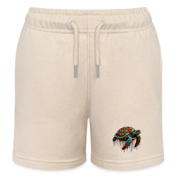 Schildkröte - Kinder Organic Joggingshorts Mini Bolter von Stanley/Stella - Natur - Vorne
