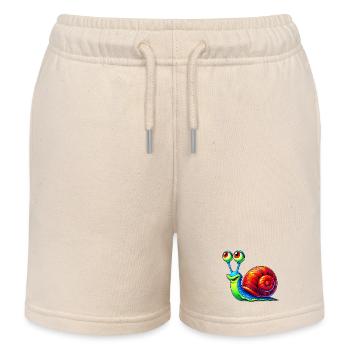 Schnecke - Kinder Organic Joggingshorts Mini Bolter von Stanley/Stella - Natur - Vorne