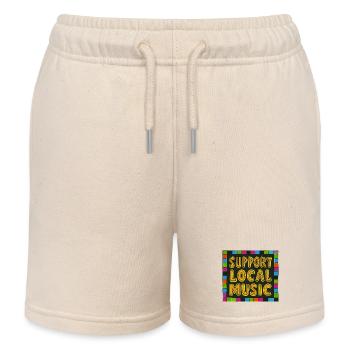 Unterstützen Sie lokale Musik – handgezeichnetes Schild - Kinder Organic Joggingshorts Mini Bolter von Stanley/Stella - Natur - Vorne